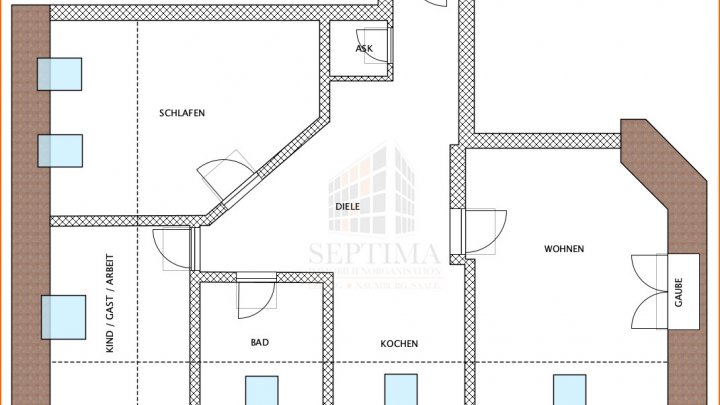 Nur eine Straße vom Fockeberg entfernt. Gemütliche und ruhig gelegene 3 Raumwohnung im Dachgeschoß zu verkaufen